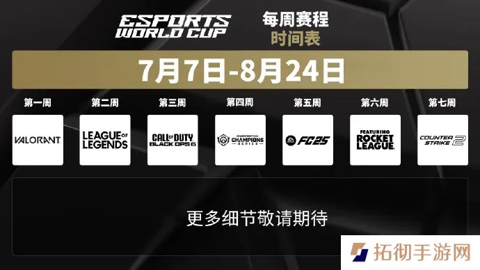 EWC电竞世界杯赛程公布：7月7开始，鏖战七周！